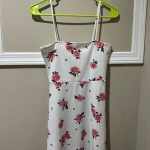 H&M White and Red Mini‎ Sundress